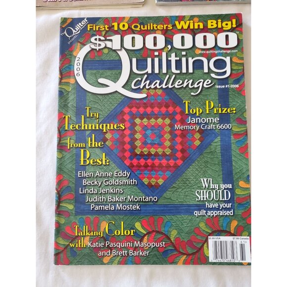 5 Quilting Magazines 3 The Quilter & 2 $100000 Quilting Challenge Lot 2001-2006 - Picture 7 of 10